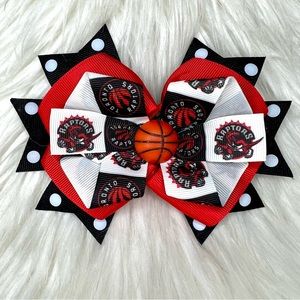 🎀🏀 NBA Toronto Raptors Hair Bow Barrette Clip Headband 🏀🎀